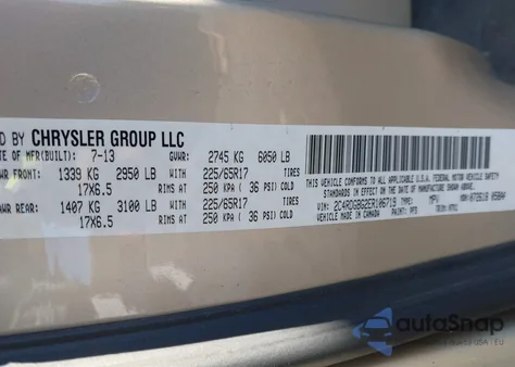 2014 Dodge Grand Caravan Se z USA, uszkodzony, nr VIN 2C4RDGBG2ER106719